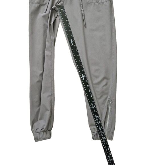 Albion (Womens Size XS) Jumpsuit Gray Cap Sleeve Trim Jogger Leg Ankle Zipper - Picture 8 of 8